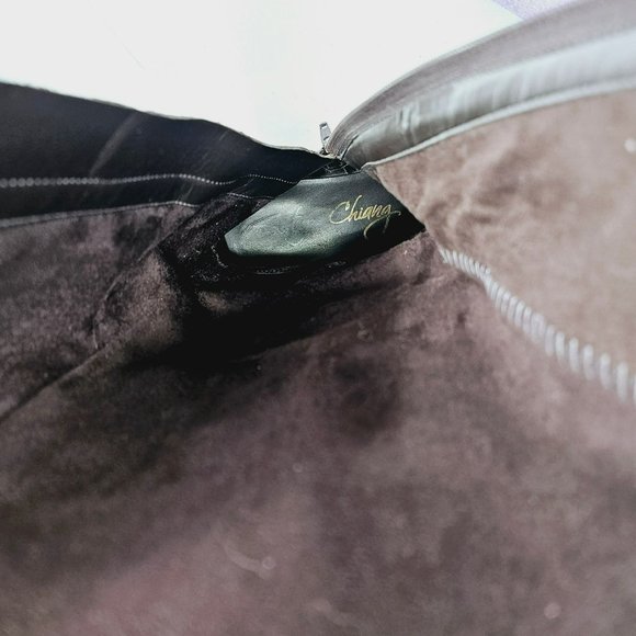 Arturo Chiang Falicity Tall Knee Boots 7.5 M Brown Leather Snakeskin Gold Zipper - Picture 15 of 16